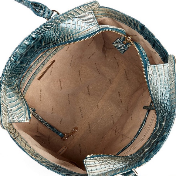 NWT Brahmin Aubree Satchel in Petrol Melbourne - Picture 3 of 4